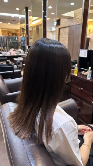 ミディアム 縮毛矯正&髪質改善/ きょうの🐺のヘアスタイル