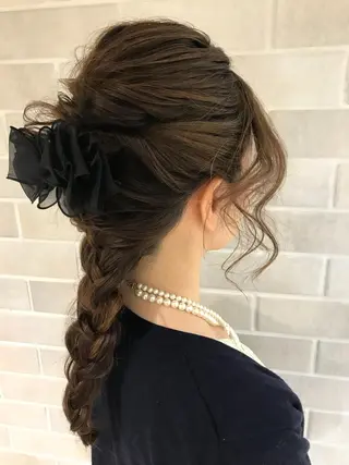 ロング カラー ヘアアレンジ 艶髪カラー&ウルフ フルカワ ヒロズミのヘアスタイル