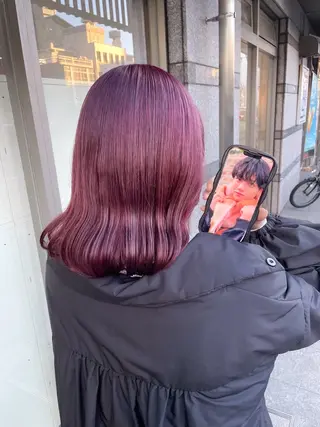 ミディアム カラー イワタ マハ/ minim hairのヘアスタイル