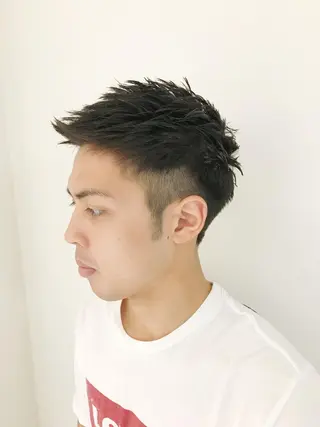 ショート ヘアアレンジ メンズ 赤み消しカラー /透明感カラー 上長のヘアスタイル