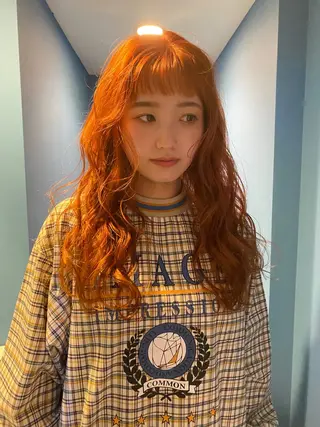 ロング カラー パーマ ヘアアレンジ 広島/ボブ/レイヤー 🌿‬wakabaのヘアスタイル