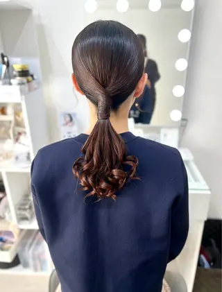 セミロング ヘアセット/金山 佐野 妃都美のヘアスタイル