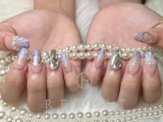 ネイル ❤️💛REBEST 付け放題Nailのネイルデザイン