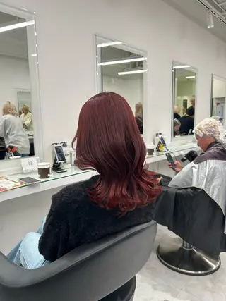 ミディアム カラー ヘアアレンジ ブリーチ無し透明感 🕊AZUSAのヘアスタイル