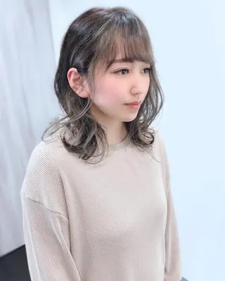セミロング カラー 柿本拓【全席完全個室 ログネオン】のヘアスタイル