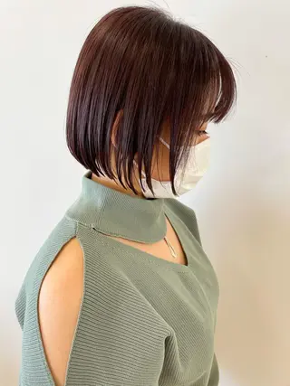 ショート カラー 顔まわりカット✄ ベージュカラー🧸のヘアスタイル