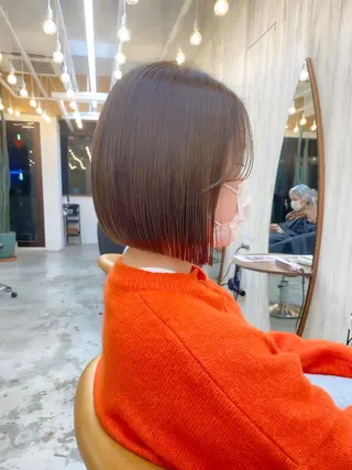 ミディアム カラー ♥️ボブ韓国風ヘア ♥️久保田夢美のヘアスタイル