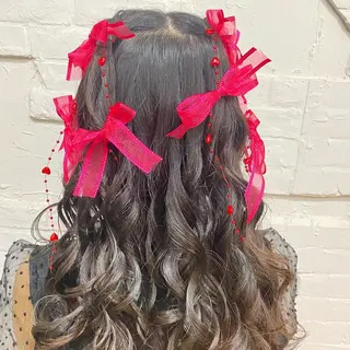 ロング まつパ・ヘアセット ♡Chinami♡のマツエク・マツパデザイン