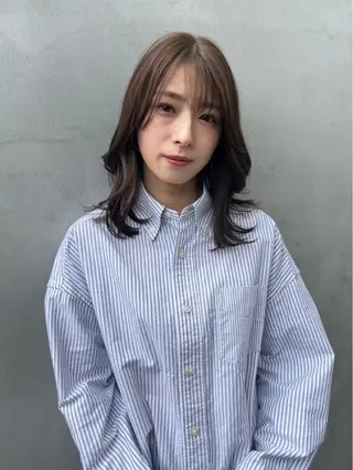 ミディアム 永幡 早百合のヘアスタイル