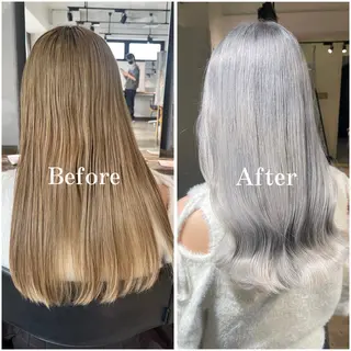 ロング カラー ムラ修正/ ハイトーン💖Riaのヘアスタイル