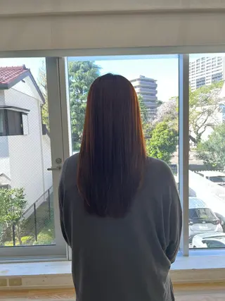 セミロング パーマ ajuga所属・hama yukiのヘアスタイル