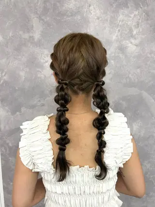 ヘアアレンジ 🧃暖色カラー/🪷 アレンジ/　yunaのヘアスタイル