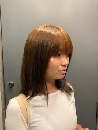 ミディアム SORA表参道所属・🫧透明感カラー🫧 暖色/島田晃太郎のヘアスタイル