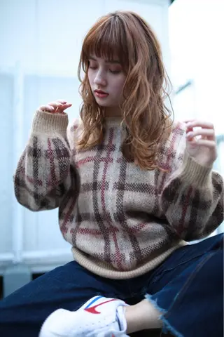 ロング カラー パーマ ヘアアレンジ メンズ キッズ ネイル マツエク・マツパ premier modelsのヘアスタイル