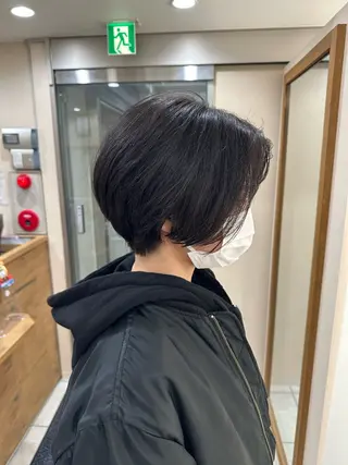 ショート カラー 巻けるケア縮毛矯正✨ ケアカラー✨山下のヘアスタイル