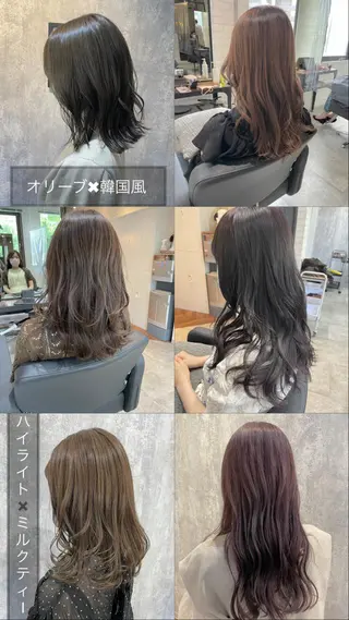 セミロング カラー 縮毛矯正💎髪質改善 レイヤー✨山内健太郎のヘアスタイル