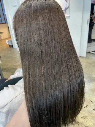 ロング カラー ヘアアレンジ 顔まわり/艶カラー スズキサトミのヘアスタイル