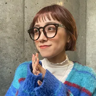 ショート カラー ブリーチ/暖色/ ダブルカラー/ゆきなのヘアスタイル