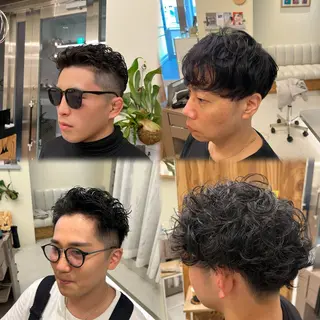 ショート パーマ メンズ WELLM表参道 高杉梨鬼也のヘアスタイル
