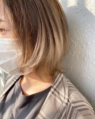 ミディアム カラー 後藤紗英/髪質改善 /オリーブベージュのヘアスタイル