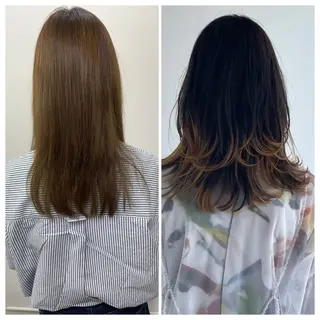 ミディアム カラー カット/パーマ/ カラー林本　南壱人のヘアスタイル