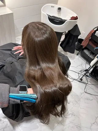 ロング カラー &chaLme   心斎橋所属・emi/髪質改善/ 韓国風/艶カラーのヘアスタイル