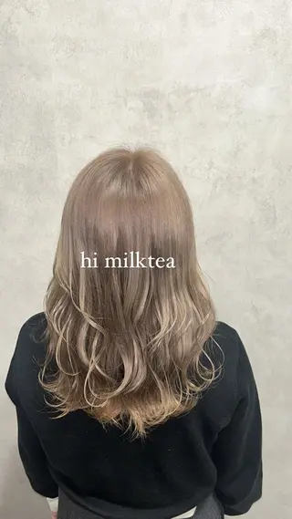 ミディアム カラー 💎色落ち綺麗に白肌 ラベンダー💎りんのヘアスタイル