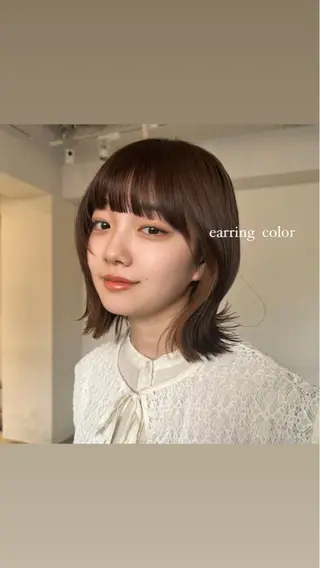 カラー Haruka 🎀暖色カラーのヘアスタイル