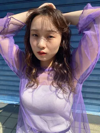 ロング カラー パーマ ヘアアレンジ パーマ指名No1 /namiのヘアスタイル