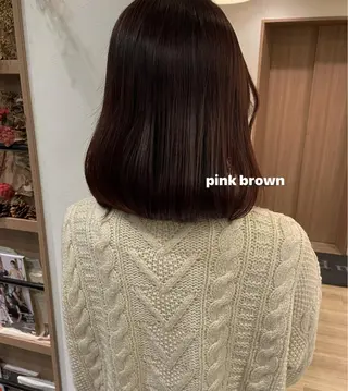 ミディアム カラー モテ髪🫧赤み消し カラー表参道きょうこのヘアスタイル