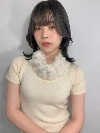 ミディアム カラー Pia/KIRIA /福岡美容室のヘアスタイル