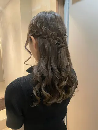 セミロング ヘアアレンジ 【arc】Ruri コテ巻き風パーマのヘアスタイル