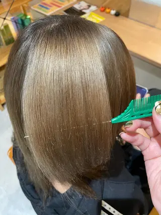 ミディアム 中田 サヤカのヘアスタイル