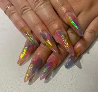 ネイル 【やり放題専門店】 スカルプ&長さ出しのネイルデザイン