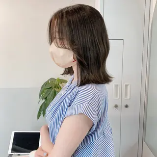 ミディアム カラー ヘアアレンジ ブリーチなしカラー/ 髪質改善/寺門束のヘアスタイル