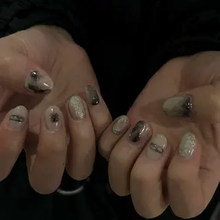 ネイル Ray. ちゅるん系ニュアンスのネイルデザイン