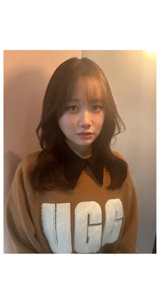 セミロング ヘアアレンジ 🎀suzuna 透明感colorのヘアスタイル