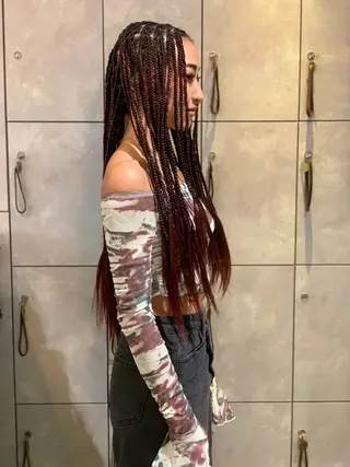 ロング ヘアアレンジ メンズ キッズ BRAIDS💎愛子 大人ハイライト💎のヘアスタイル