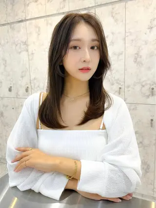 ロング カラー 髪質改善サロン Sea shinjuku 新宿南口【シー シンジュク】所属・髪質改善/韓国ヘア レイヤー/新宿/ロミのヘアスタイル