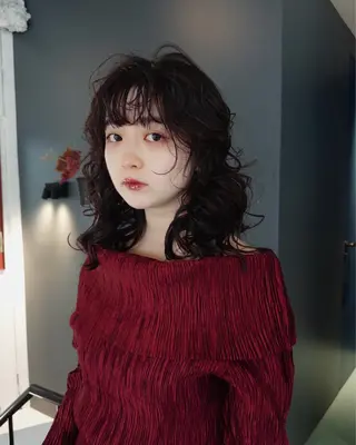 ミディアム パーマ レイヤー/パーマ /ウルフ/nabeのヘアスタイル