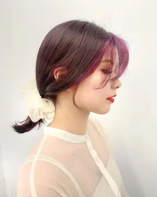 カラー RIKO👼🏻💓 韓国ガーリーのヘアスタイル