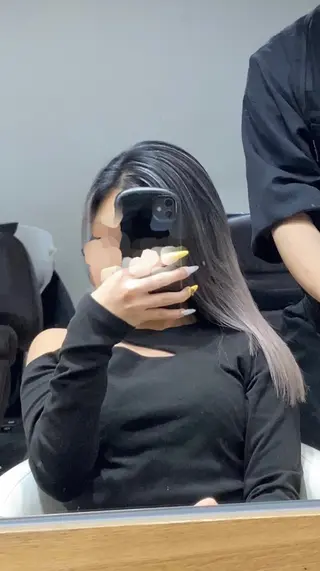 ロング カラー hair studio Zen所属・Kensho 京都駅 ケアブリーチのヘアスタイル