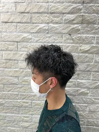 ショート パーマ メンズ 🪞髪質改善カラー× レイヤー河村真聖🪞のヘアスタイル