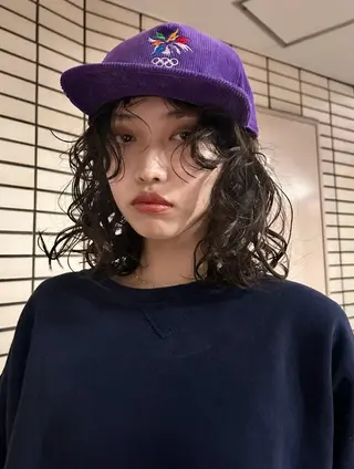 ミディアム カラー パーマ デザインカット/ パーマ/nanaのヘアスタイル