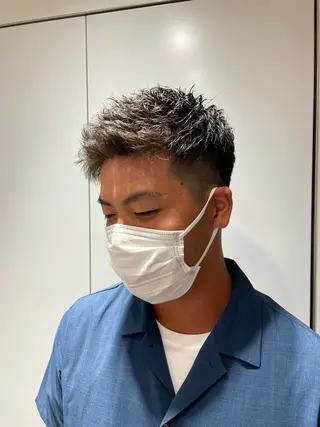 ショート パーマ メンズ カット指名No1漆原 聡のヘアスタイル