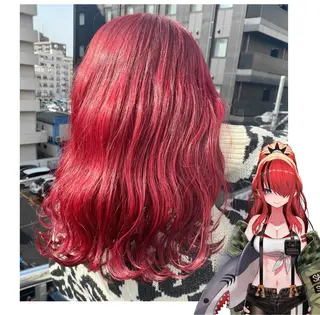 ミディアム カラー GARU-ガル-所属・TSUNO🦖 派手髪/オタク美容師のヘアスタイル