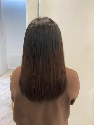 セミロング パーマ On所属・顔まわりカット🌟 くびれヘア/寺門遥輝のヘアスタイル