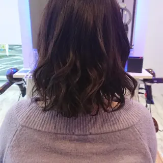 ミディアム カラー ヘアアレンジ 小林 伸行のヘアスタイル
