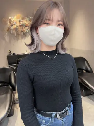 ミディアム Aster れおんのヘアスタイル