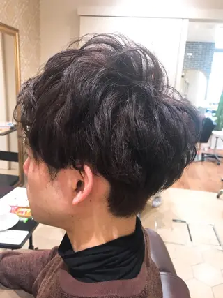 ミディアム パーマ アザマ　ヤスカツ _rosso 川口のヘアスタイル